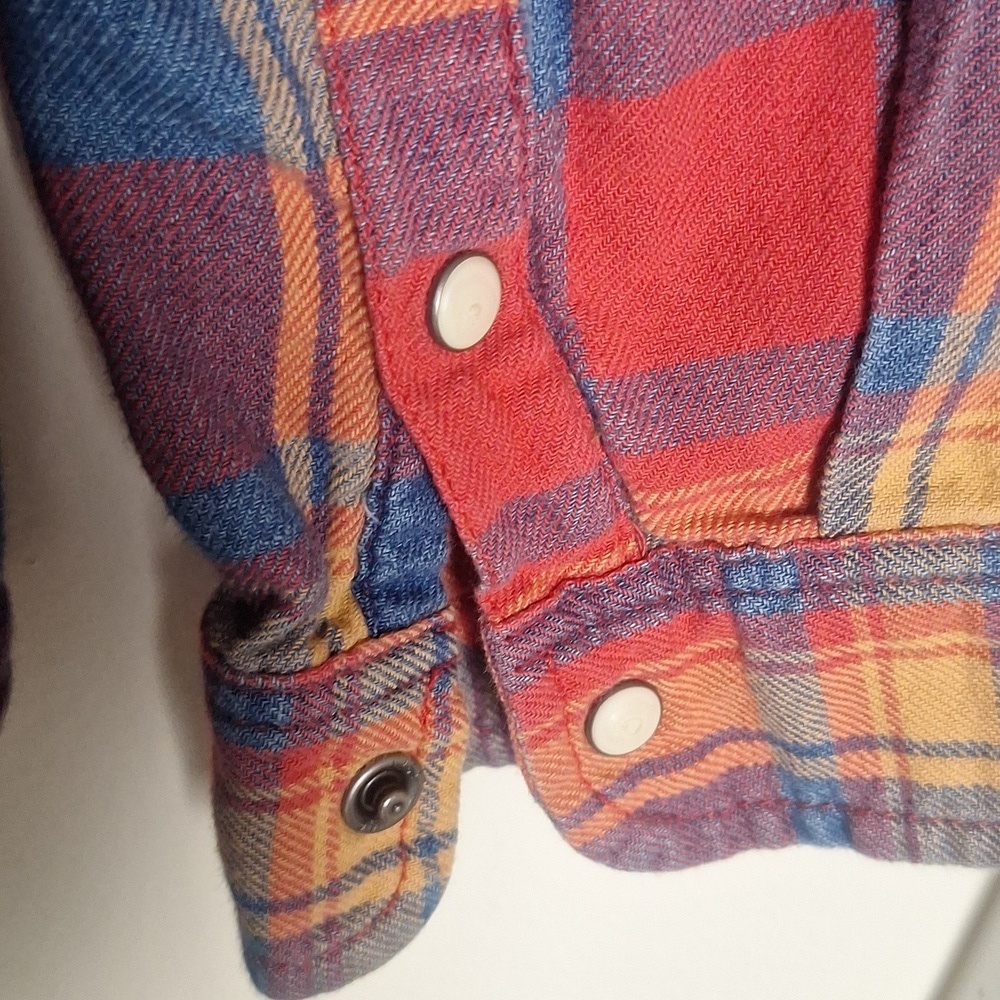 American Eagle Boyfriend Fit Flannel Shirt Size M - Picture 7 of 9